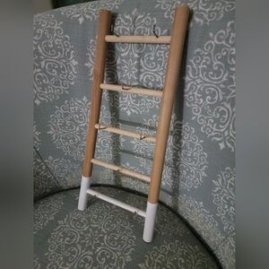 Wooden Decorative Ladder Jewelry Organizer